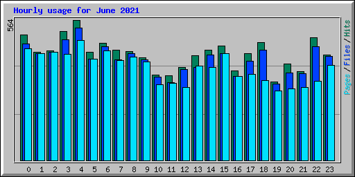 Hourly usage for June 2021